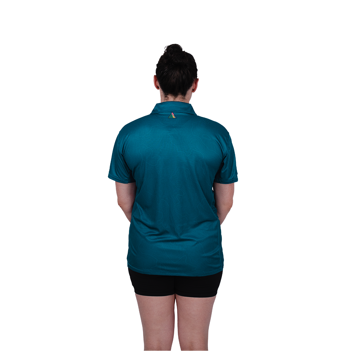 women wearing FRST trail T-shirt back view